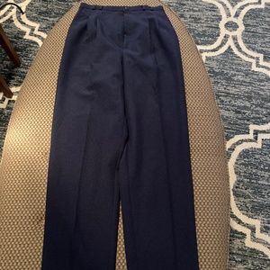 Navy Blue Pleated Work Pants/Trousers